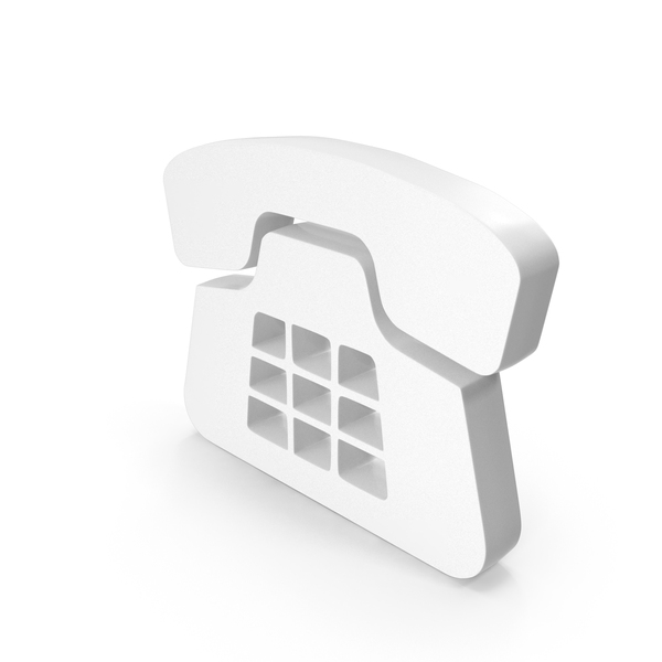 Logo: Telephone Symbol White PNG & PSD Images