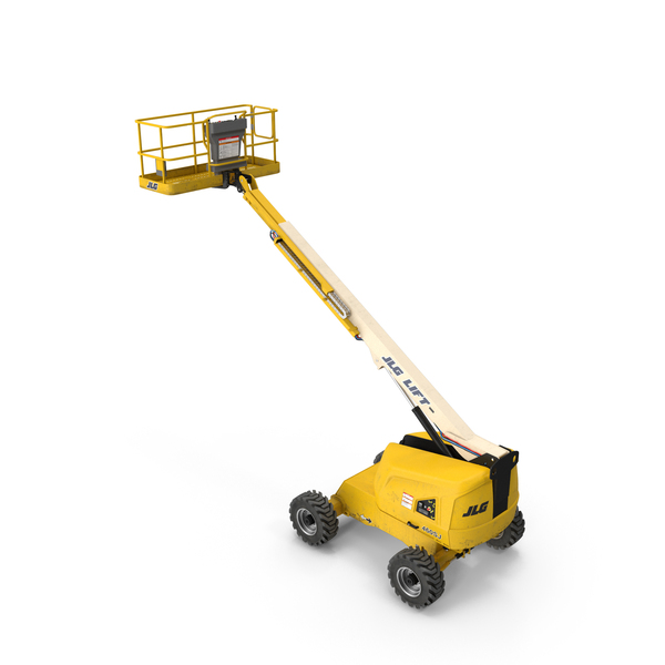 Cherry Picker: Telescopic Boom Lift JLG Yellow PNG & PSD Images