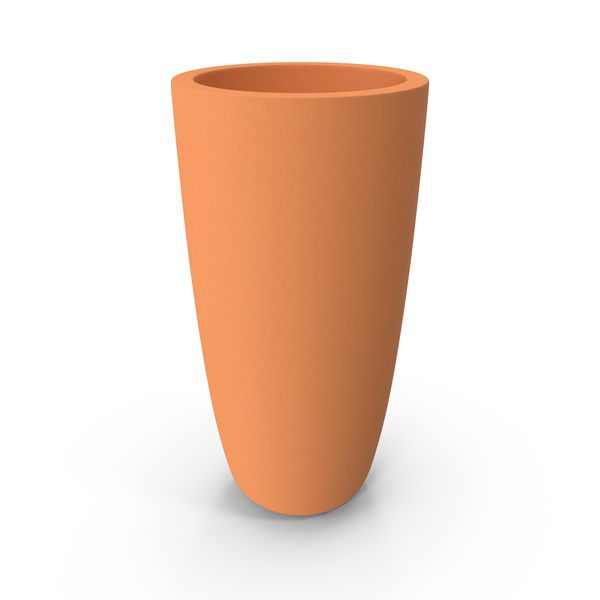 Flower Pot: Terra Cotta Planter Tall Curved PNG & PSD Images Flower Pot: Terra Cotta Planter Tall Curved PNG & PSD Images