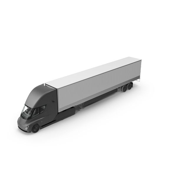 Semi Trailer: Tesla Semi Truck with Trailer PNG & PSD Images