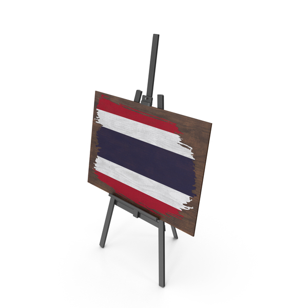Easel: Thailand Country Flag Paint On Wooden Board PNG & PSD Images Easel: Thailand Country Flag Paint On Wooden Board PNG & PSD Images