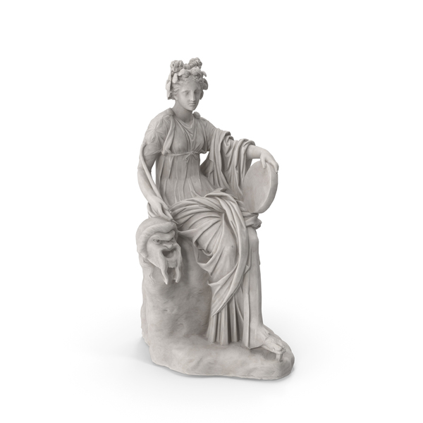 Thalia, Muse of Comedy Statue PNG & PSD Images