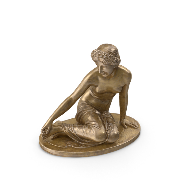 The Salmacis Nymph Bronze Statue PNG & PSD Images