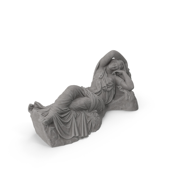 Woman Statue: The Sleeping Ariadne Stone PNG & PSD Images