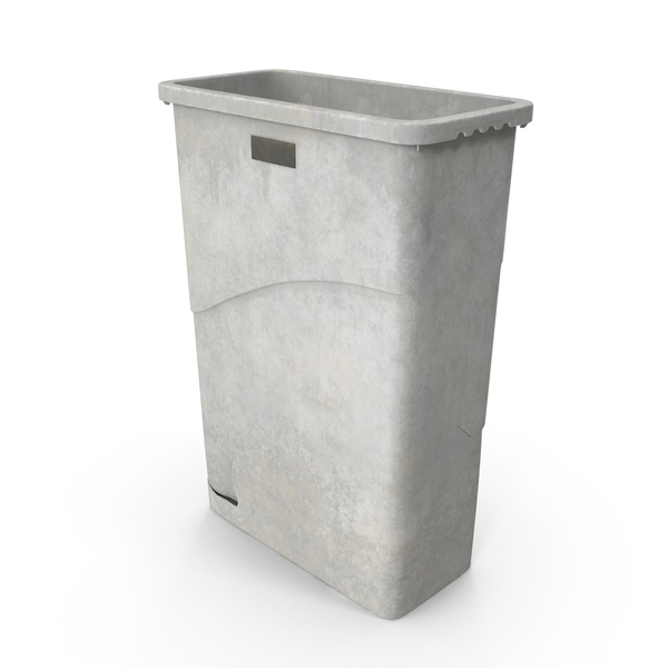 Garbage Container: Thin Trashcan Damaged PNG & PSD Images