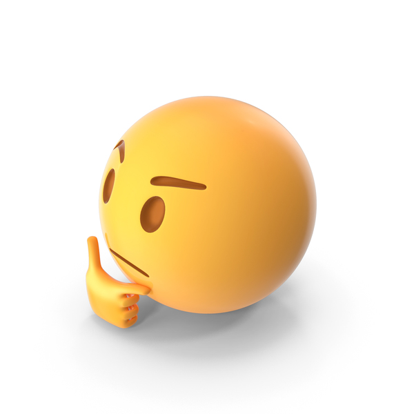 Smiley Face: Thinking Emoji PNG & PSD Images