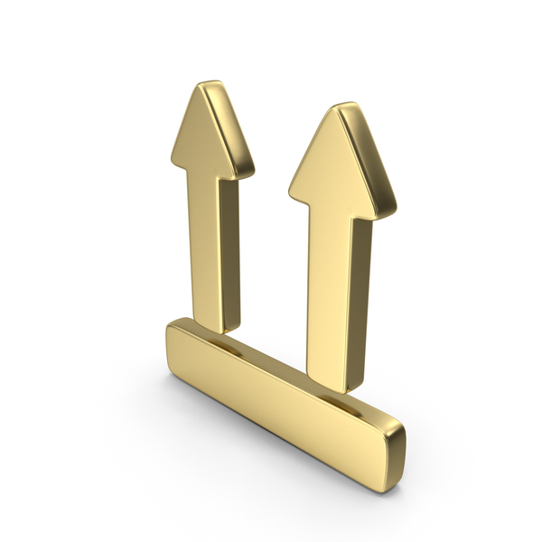 Directional Arrow: This Way Up Symbol Gold PNG & PSD Images Directional Arrow: This Way Up Symbol Gold PNG & PSD Images