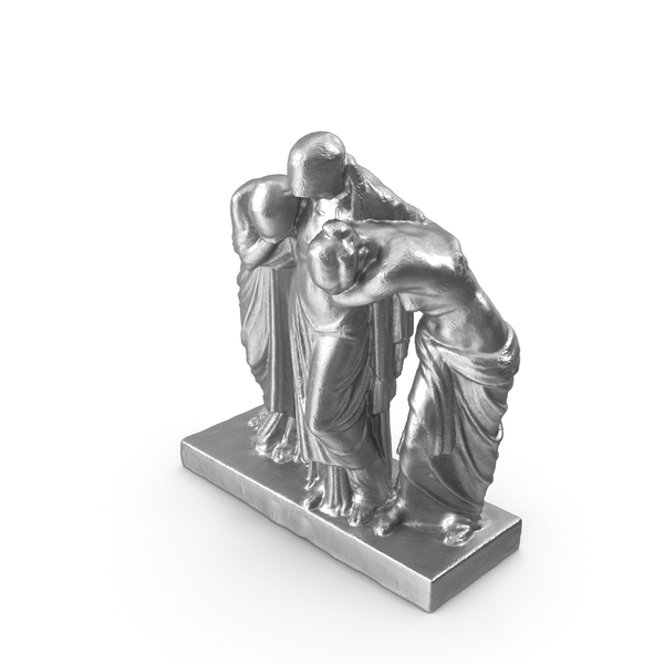 Statue: Three Ladies in Sorrow Metal PNG & PSD Images Statue: Three Ladies in Sorrow Metal PNG & PSD Images