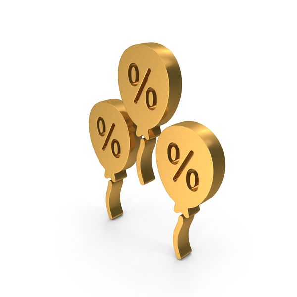 Symbols: Three Offer Balloons Percentage Symbol PNG & PSD Images