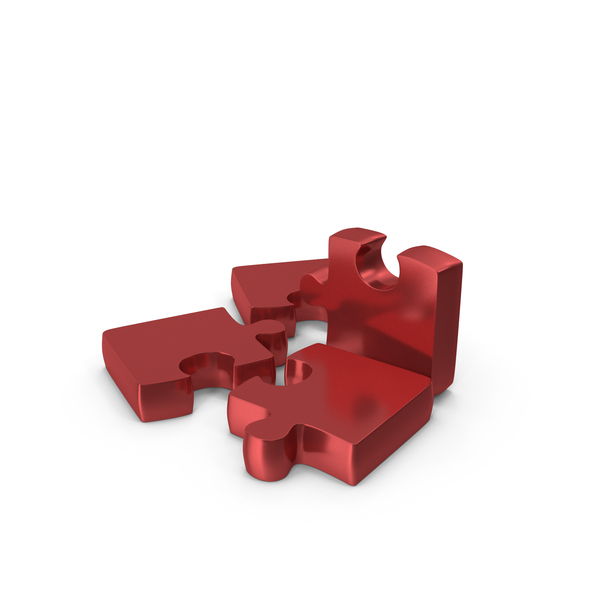 Puzzle: Three Piece Fallen Puzzler Red Metalic PNG & PSD Images
