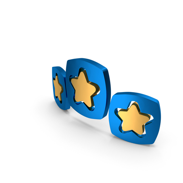 Symbols: Three Star Customer Rating Square Symbol PNG & PSD Images