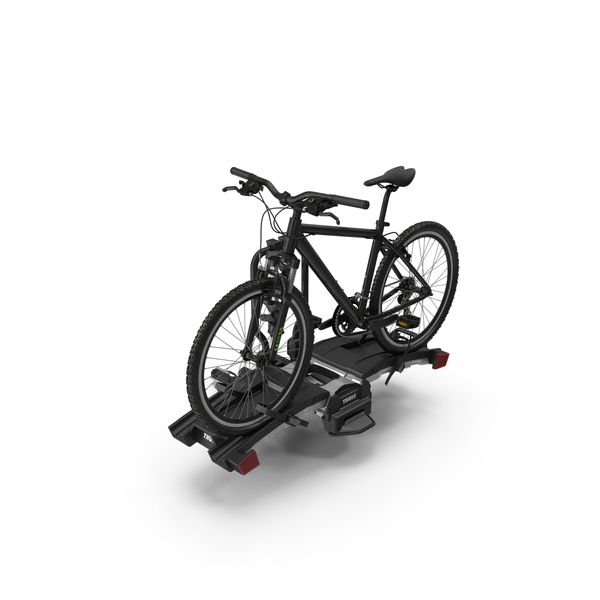 Bicycle Carrier: Thule EasyFold XT2 with Mountain Bike PNG & PSD Images