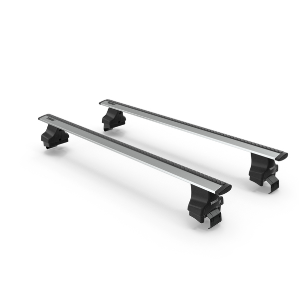 Car Roofbox: Thule Wingbar Silver PNG & PSD Images Car Roofbox: Thule Wingbar Silver PNG & PSD Images