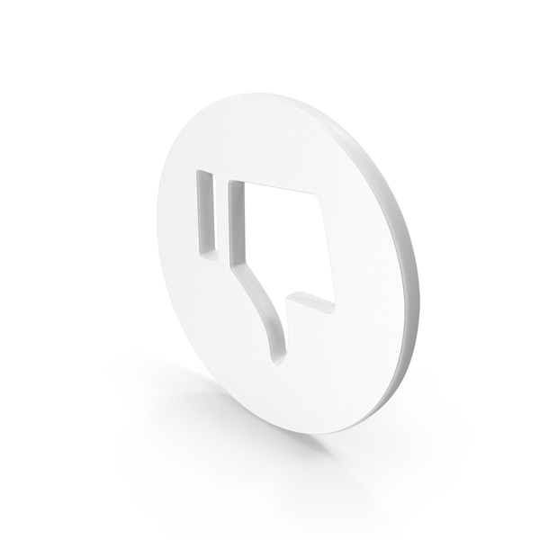Computer Icon: Thumbs Down Shape White PNG & PSD Images