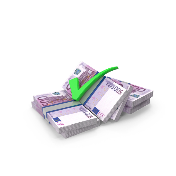 Tick Mark Euro 500 Money Notes Currency PNG & PSD Images
