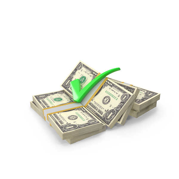 One Bill: Tick Mark US 1 Dollar Money Notes Currency PNG & PSD Images