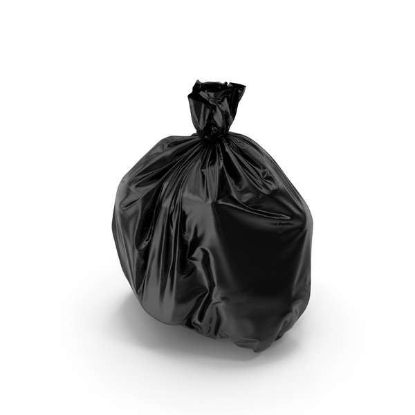 Garbage: Tied Closed Black Rubbish Bag Small PNG & PSD Images