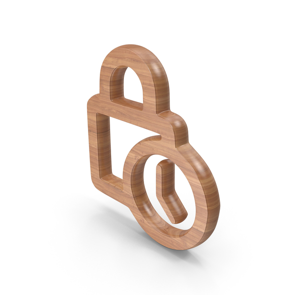 Padlock: Time Lock Symbol Wood PNG & PSD Images