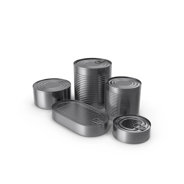 Tin Can Set PNG & PSD Images