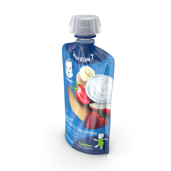 Baby Food: Toddler Yogurt Pouch Gerber Strawberry and Banana PNG & PSD Images Baby Food: Toddler Yogurt Pouch Gerber Strawberry and Banana PNG & PSD Images