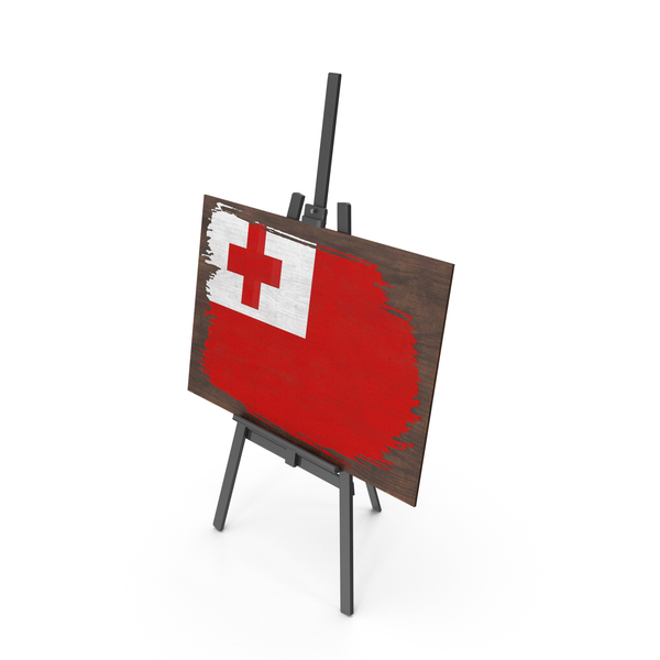 Easel: Tonga Country Flag Paint On Wooden Board PNG & PSD Images Easel: Tonga Country Flag Paint On Wooden Board PNG & PSD Images