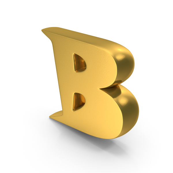 Toon Style Capital Alphabet B Gold PNG Images & PSDs for Download ...