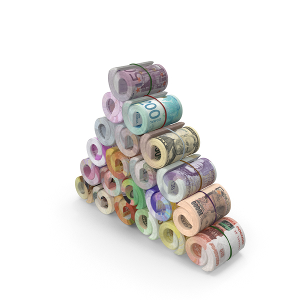 Banknote: Tower of Rolls of Banknotes From Different Countries PNG & PSD Images Banknote: Tower of Rolls of Banknotes From Different Countries PNG & PSD Images