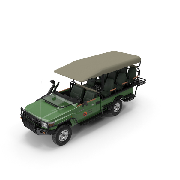 Suv: Toyota Land Cruiser Safari Open Sided Green Clean PNG & PSD Images