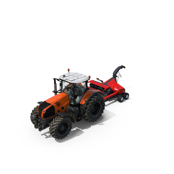 Tractor with Forage Harvester PNG & PSD Images