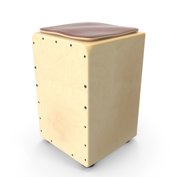 Traditional String Cajon Drum with Seat Pad PNG & PSD Images Traditional String Cajon Drum with Seat Pad PNG & PSD Images
