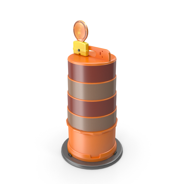 Barrel Barricade: Traffic Drum PNG & PSD Images