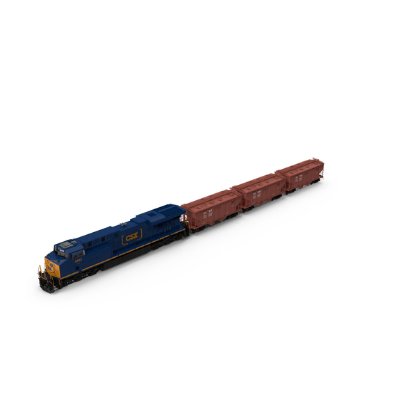 Train ES40DC CSX Blue and Covered Hopper Car PNG & PSD Images Train ES40DC CSX Blue and Covered Hopper Car PNG & PSD Images