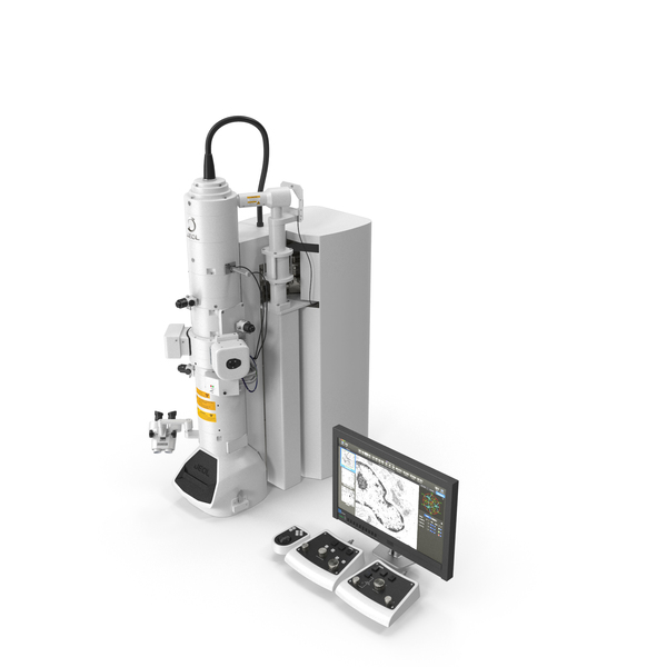 Transmission Electron Microscope With Monitor PNG Images & PSDs for