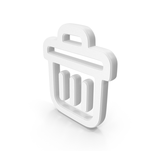 Symbols: Trash Bin White Symbol PNG & PSD Images Symbols: Trash Bin White Symbol PNG & PSD Images