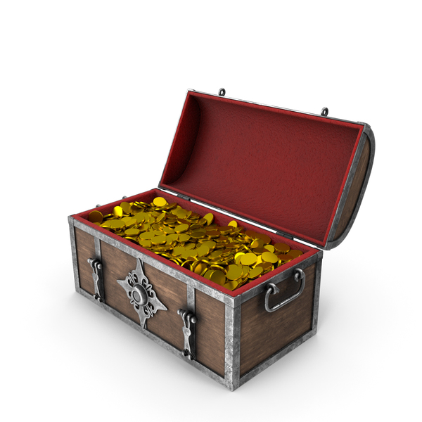 Treasure Chest Open with Coins PNG & PSD Images