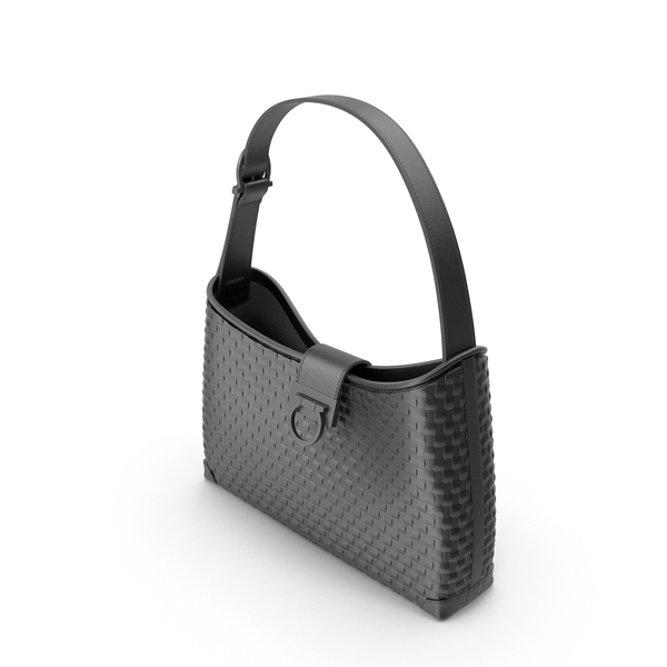Shoulder: Trifolio Black Leather Bag PNG & PSD Images