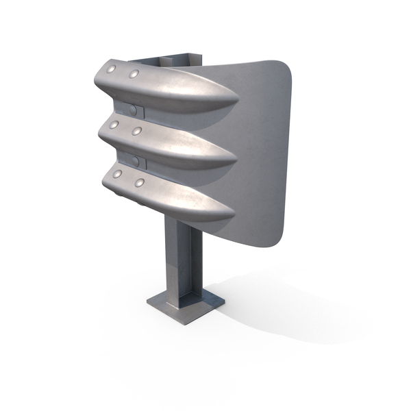 Street Elements: Triple Beam Guardrail With Flared End PNG & PSD Images Street Elements: Triple Beam Guardrail With Flared End PNG & PSD Images
