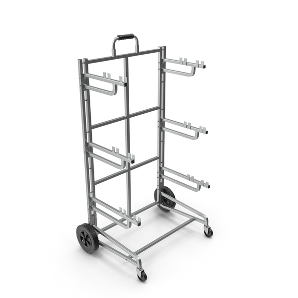 Triple Bin Recycling Cart PNG & PSD Images