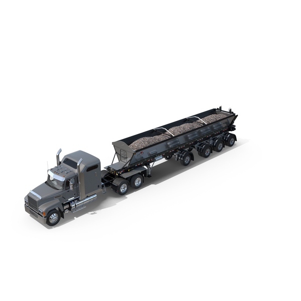 Truck Mack CHU613 With Trailer ABS LRC Full PNG & PSD Images