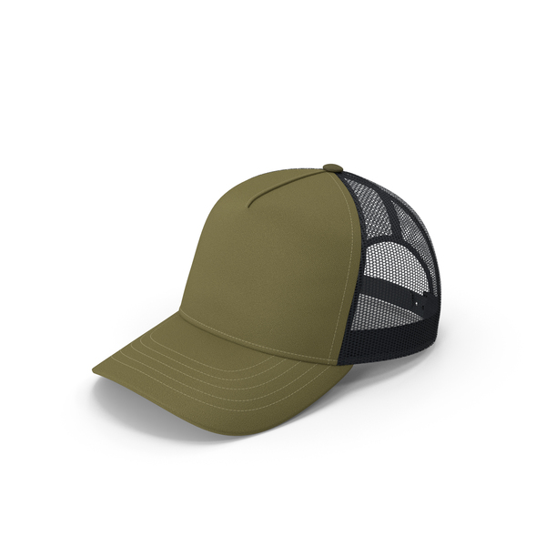 Baseball: Trucker Cap Olive PNG & PSD Images