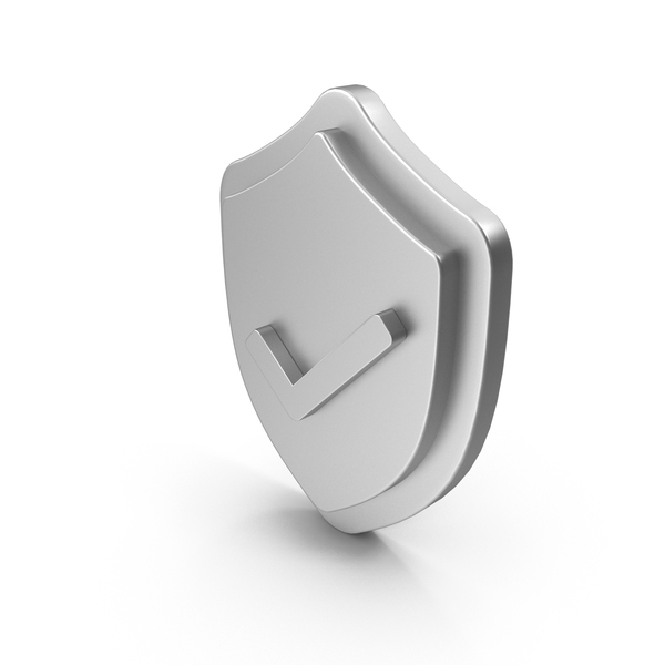 Shield: Trusty Icon Silver PNG & PSD Images