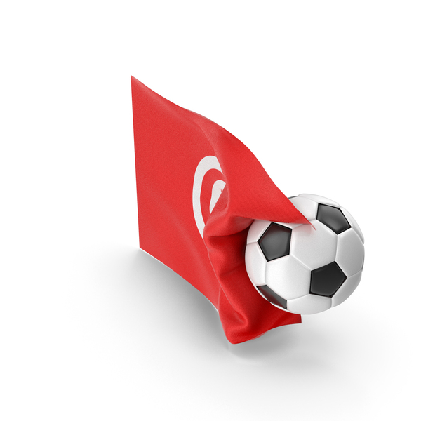 Tunisia Flag With Foot Ball PNG & PSD Images