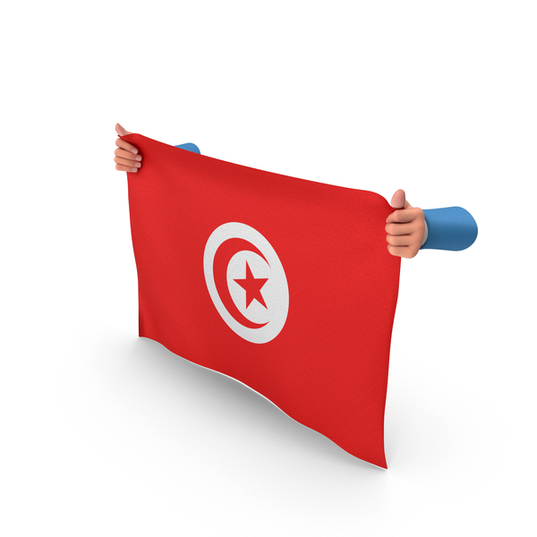 Tunisia Hand Holding Flag PNG & PSD Images