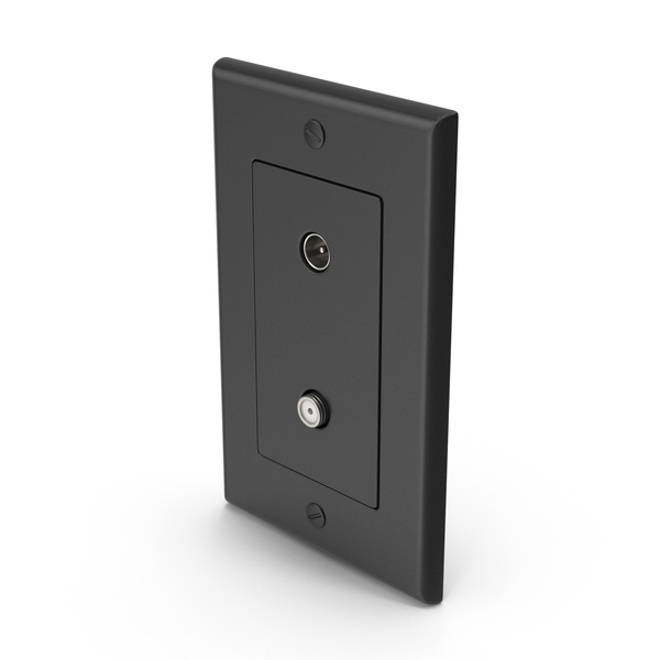 Electrical: TV And Satellite Socket Outlet Black PNG & PSD Images Electrical: TV And Satellite Socket Outlet Black PNG & PSD Images