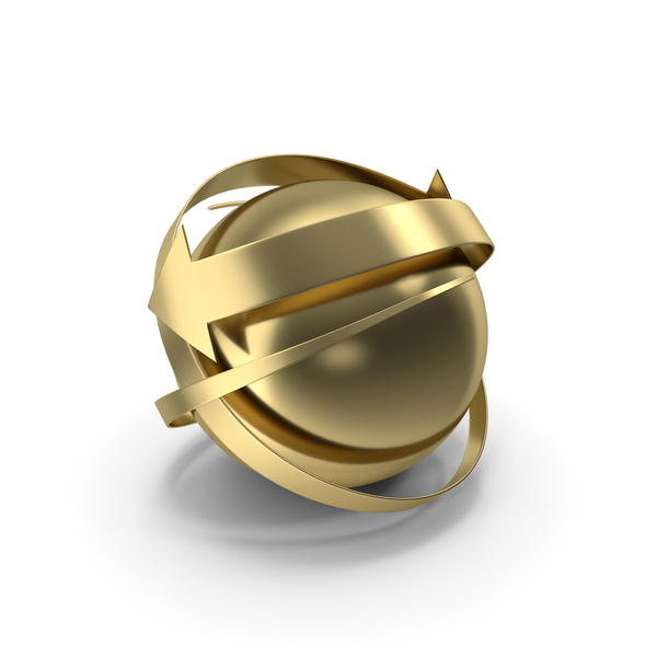Directional: Two Arrow Rotating Around Sphere Gold PNG & PSD Images Directional: Two Arrow Rotating Around Sphere Gold PNG & PSD Images