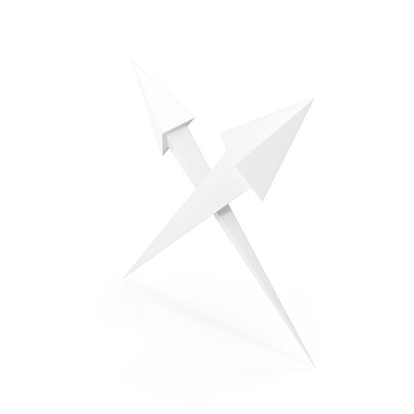 Directional Arrow: Two Cross Arrows White PNG & PSD Images Directional Arrow: Two Cross Arrows White PNG & PSD Images