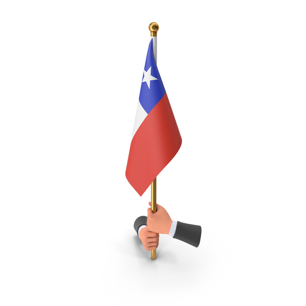Two Hands Hold Chile Cloth Flag PNG & PSD Images