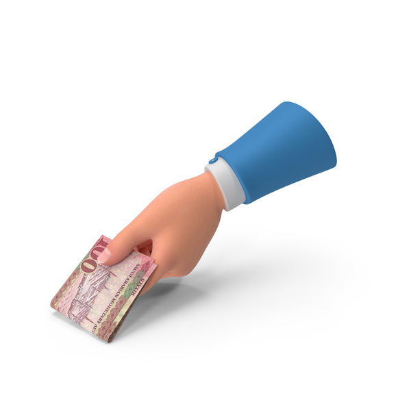 Currency: Two Saudi 100 Riyals Giving Hand PNG & PSD Images