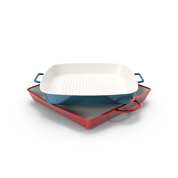 Pan: Two Square Pans PNG & PSD Images