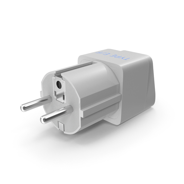 Power: Type E F Universal Plug Adapter White PNG & PSD Images